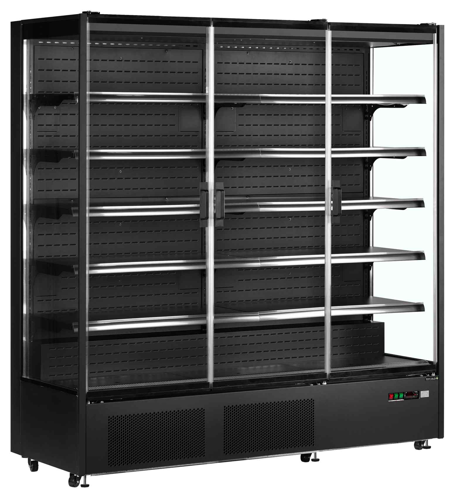 Vitrine réfrigérée noire 3 portes vitrées positive - PC1870B - Tefcold