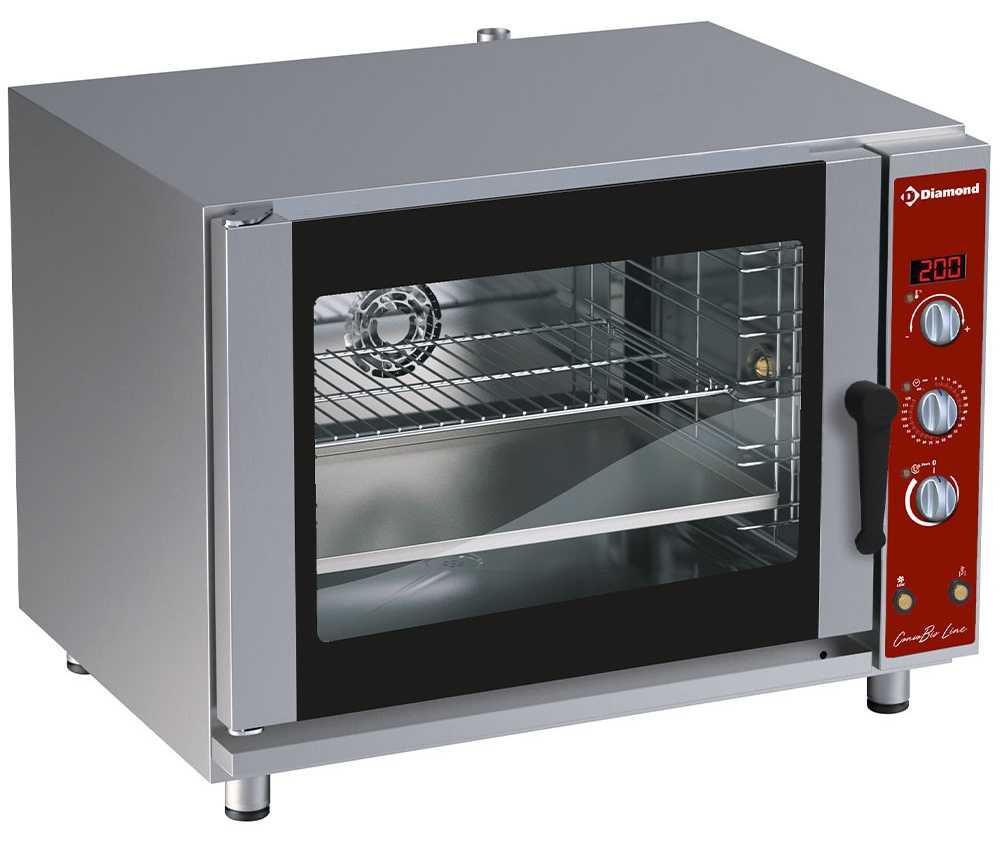 Four à convection professionnel électrique 5 niveaux EN 600x400 humidificateur automatique - PFE-52/S - Diamond