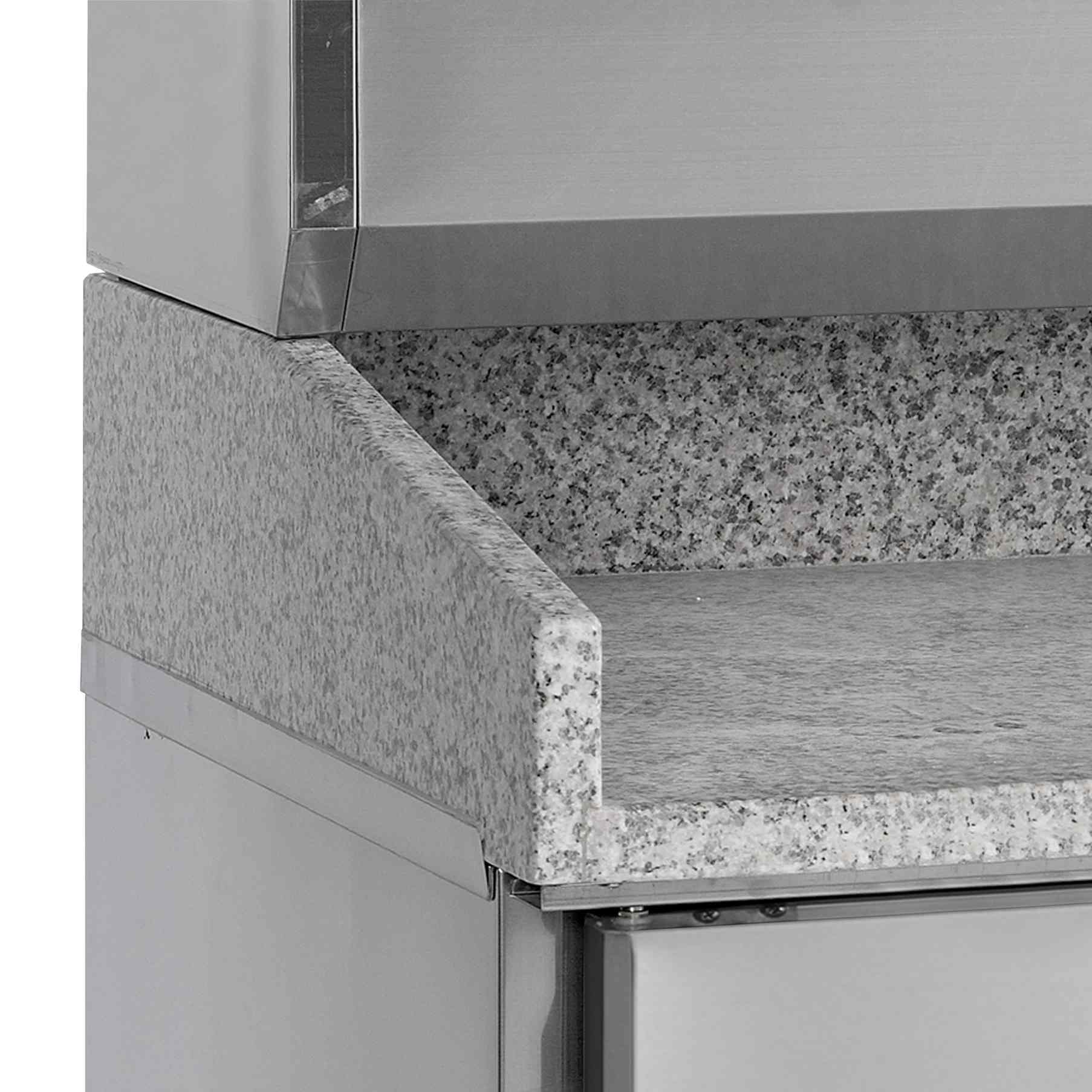 Table à pizza professionnelle avec dessus granite 3 portes positive - PT1300 + GVC38-200 - Tefcold en cuisine professionnelle