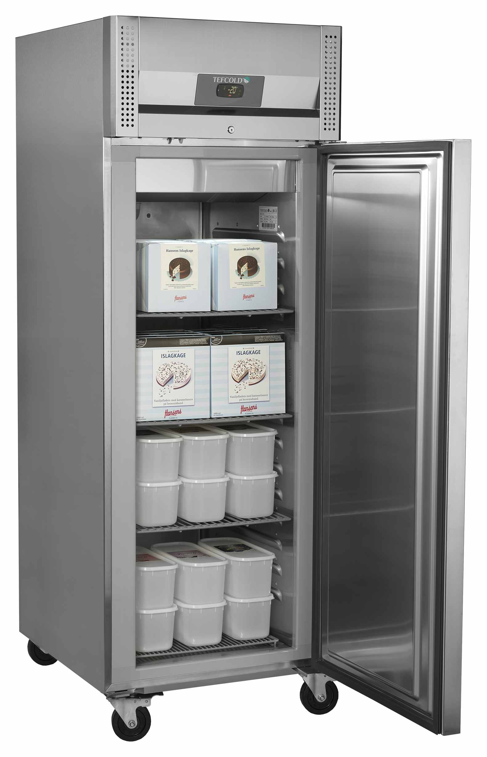 Congélateur professionnel 1 porte volume net 408 L négatif roulettes - RF710X1 - Tefcold en cuisine professionnelle