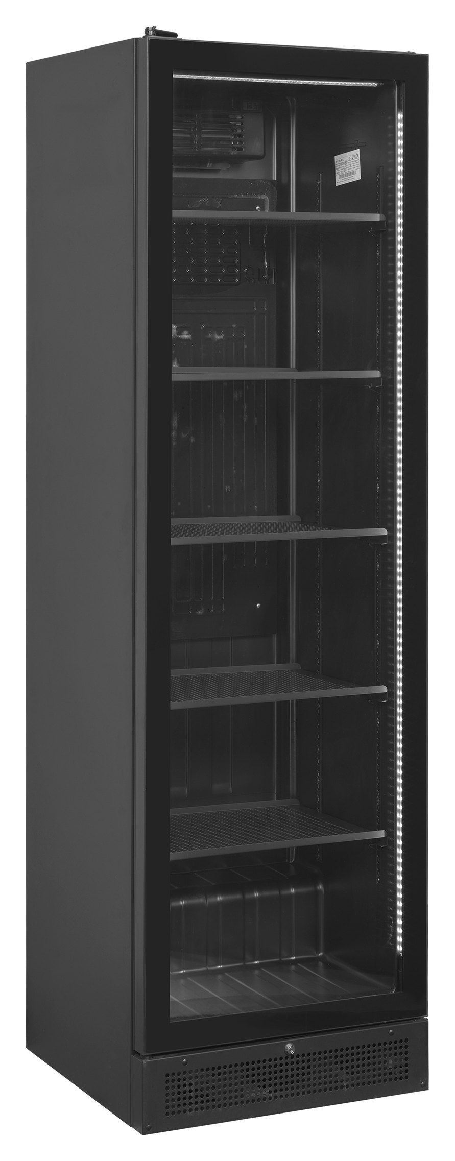 Réfrigérateur professionnel à boissons 1 porte vitrée noir positif - SCU1425 FRAMELESS L/H - Tefcold