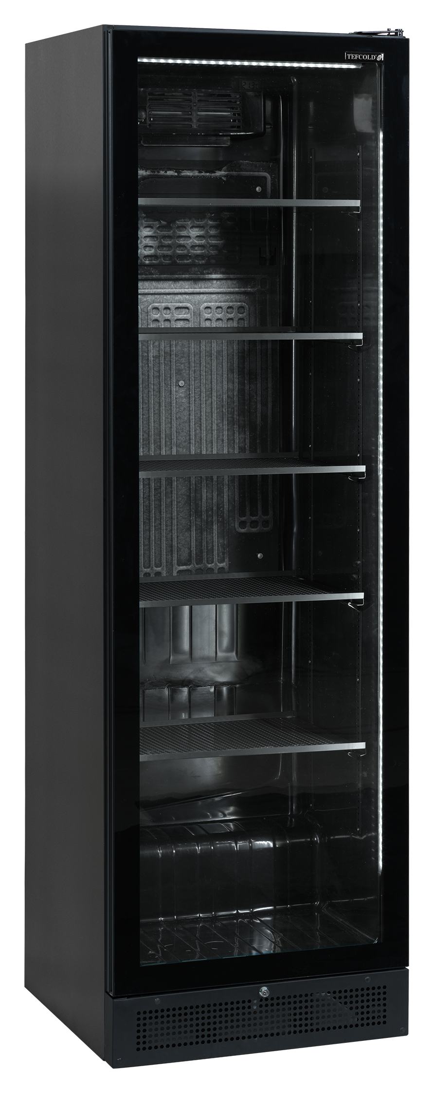 Vitrine réfrigérée professionnelle 1 porte vitrée noire positive - SCU1425 FRAMELESS - Tefcold