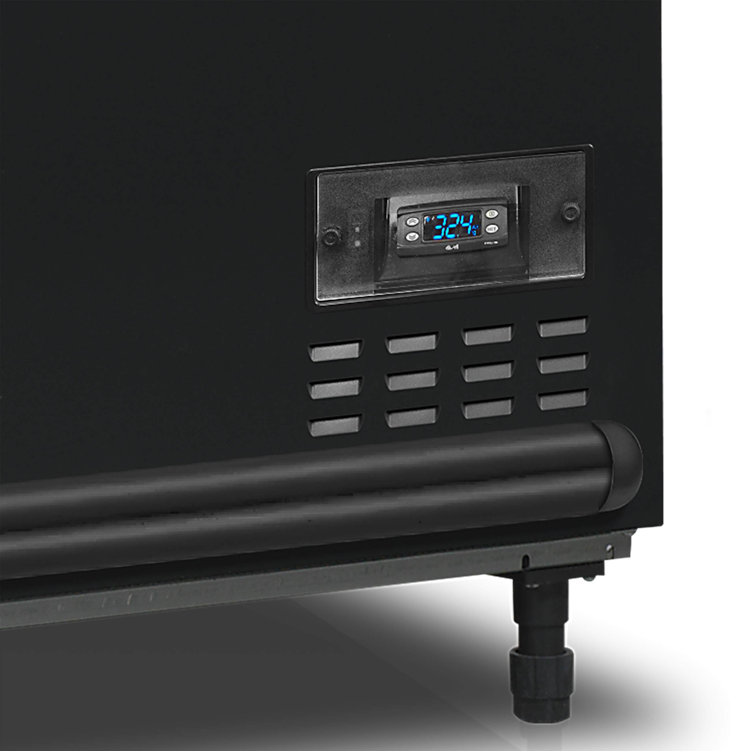 Vitrine réfrigérée professionnelle couvercles coulissants 500 l noire - SFI185B-CF VS - Tefcold en cuisine professionnelle