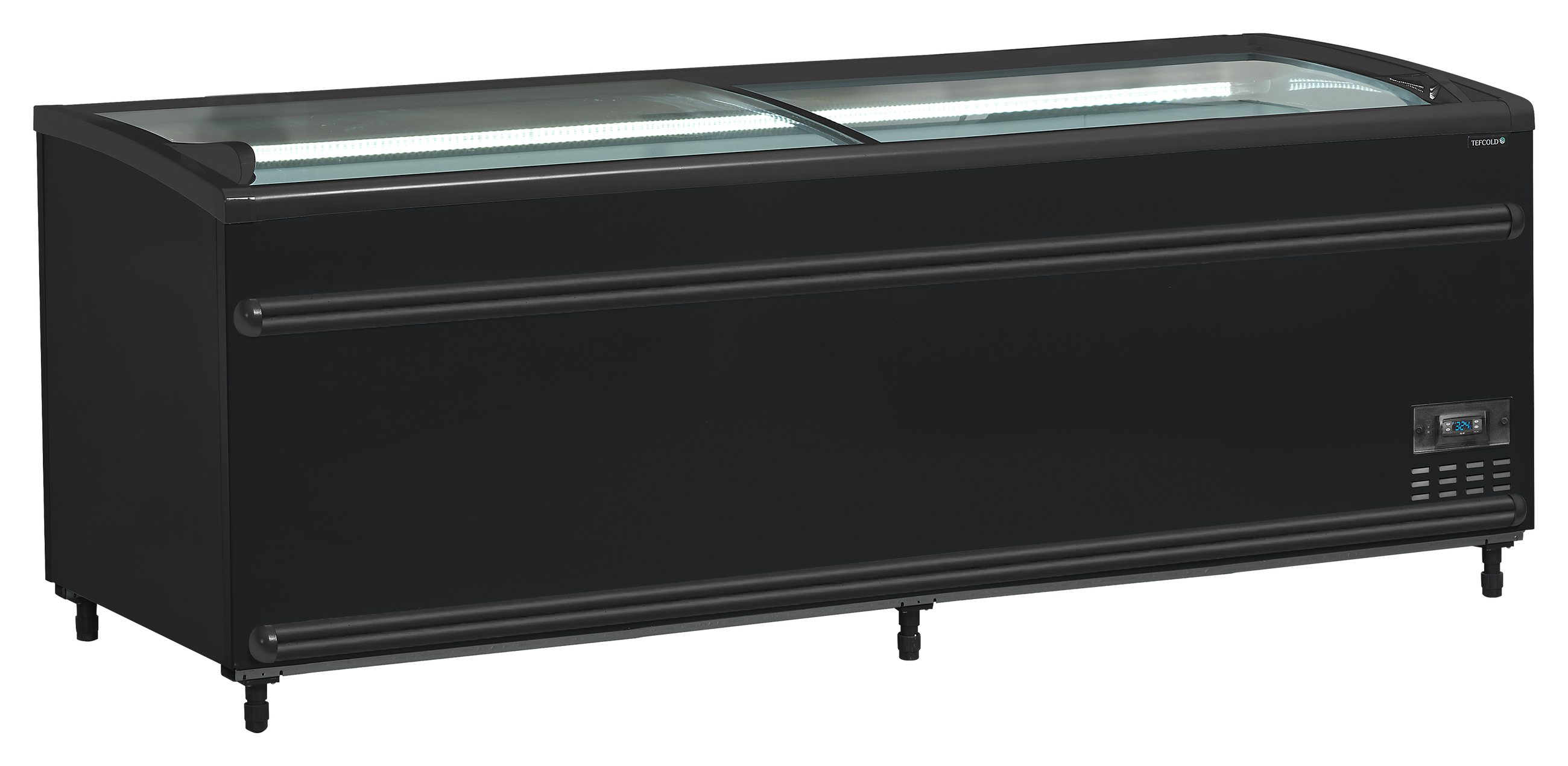 Meuble réfrigéré professionnel avec couvercles coulissants incurvés capacité 584 l - SFI210B-CF VS - Tefcold