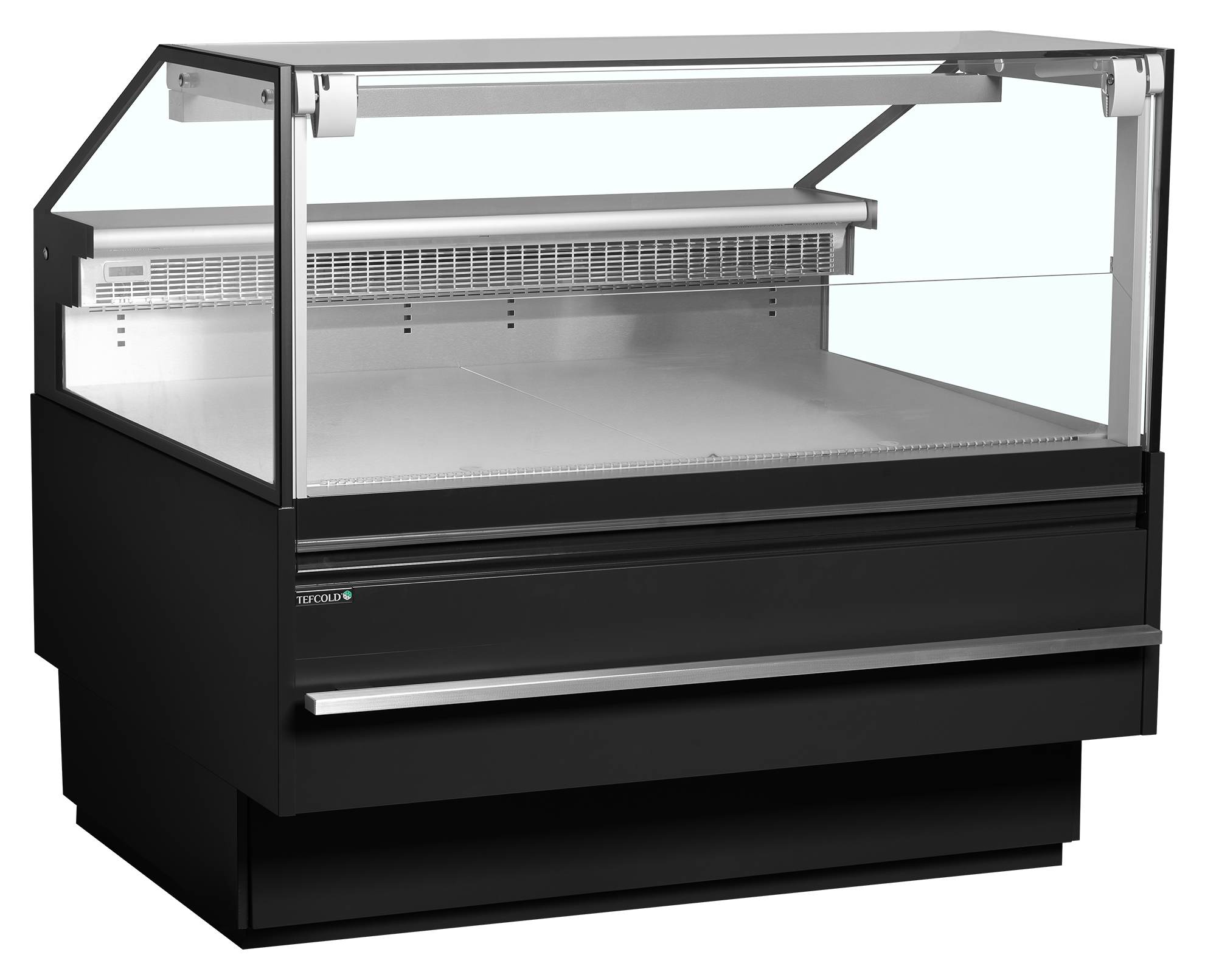 Vitrine de service premium positive avec réserve, 900 mm, noire - SOCA12590B - Tefcold