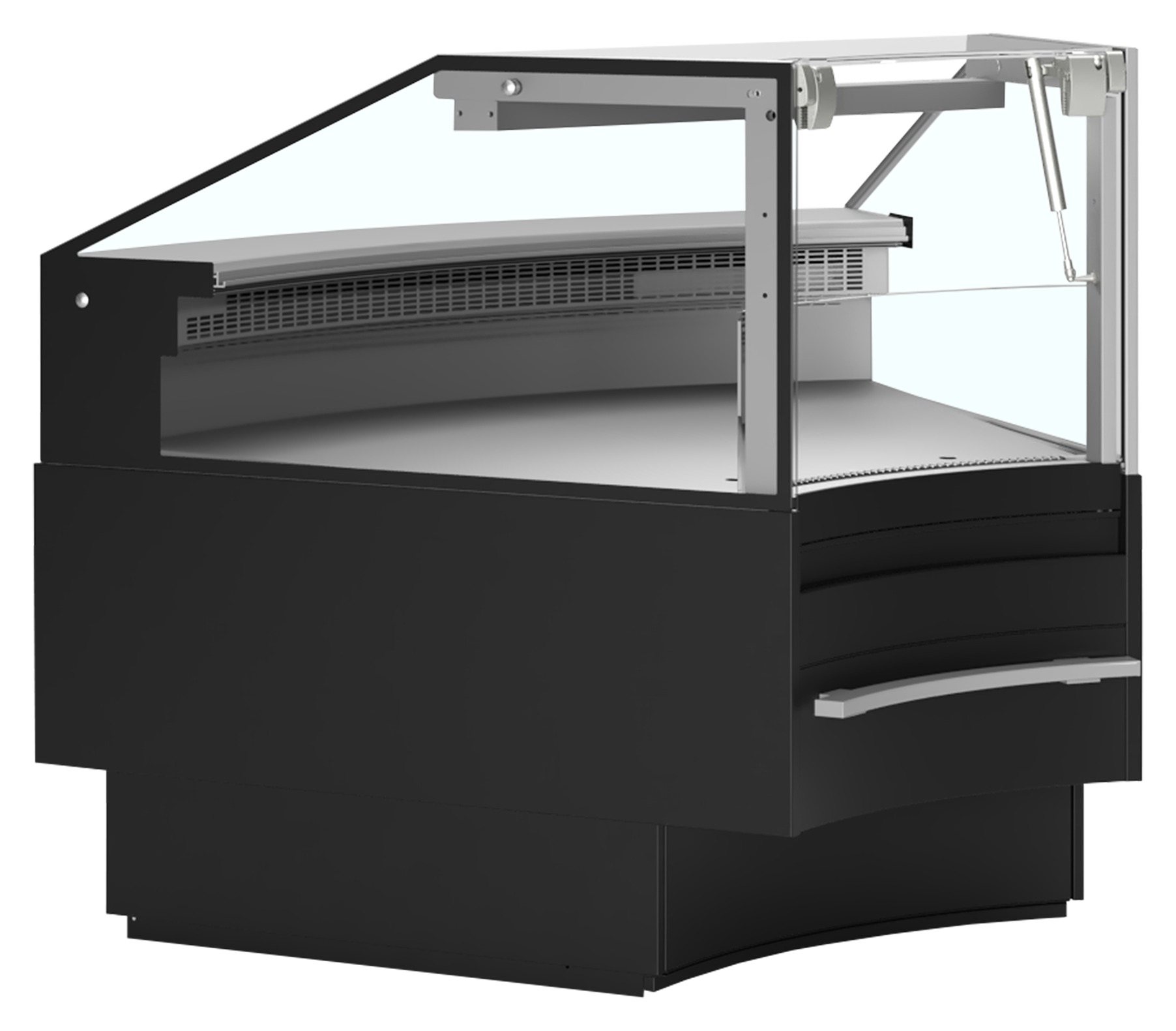 Module de coin professionnel à 45° service au comptoir, volume net 230 l, température positive - SOCA45INTB - Tefcold