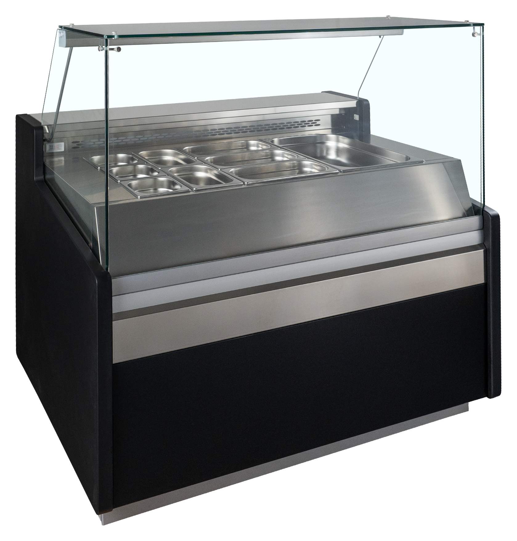 Vitrine réfrigérée professionnelle positive 0,95 m² de présentation noire - SPID130 - Tefcold