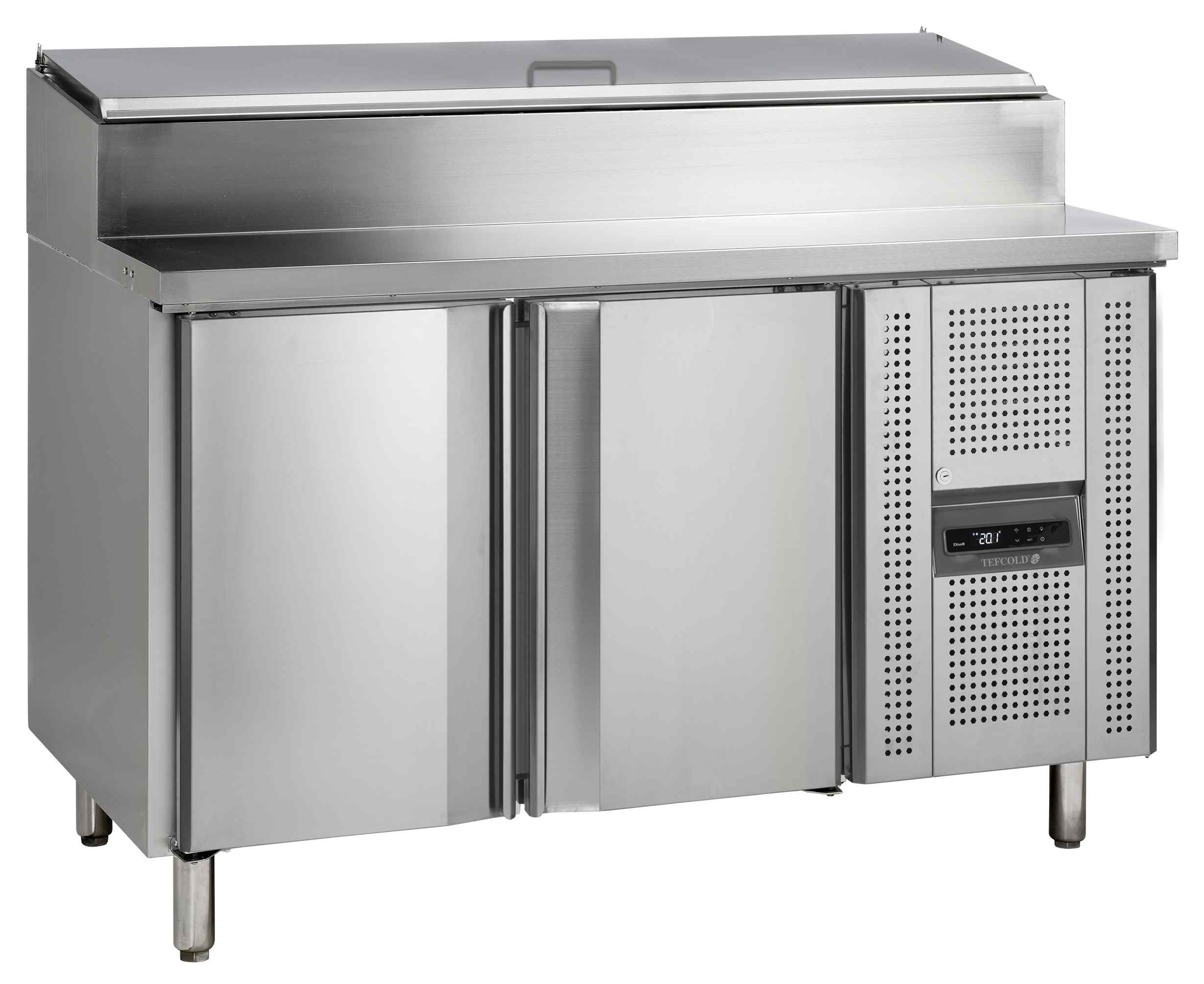 Comptoir réfrigéré professionnel 2 portes capacité GN1/3 positif - SS7200 - Tefcold