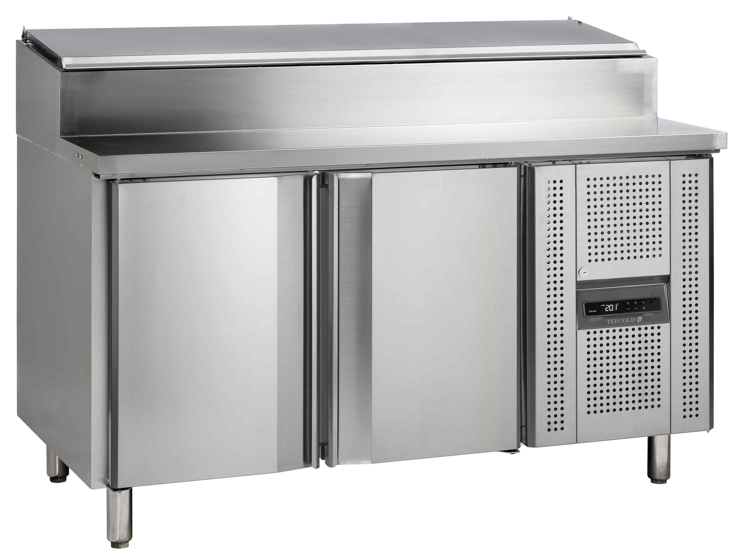 Comptoir professionnel 2 portes avec cuve de refroidissement pour GN1/3 positif - SS8200 - Tefcold