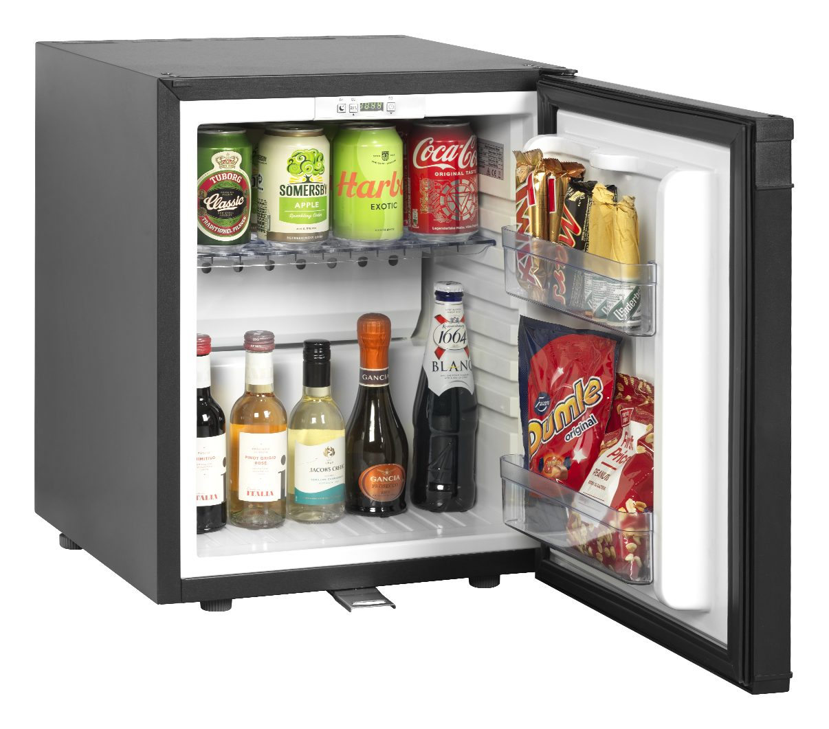 Réfrigérateur minibar professionnel noir 1 porte pleine positif 24 litres - TM35C - Tefcold en cuisine professionnelle