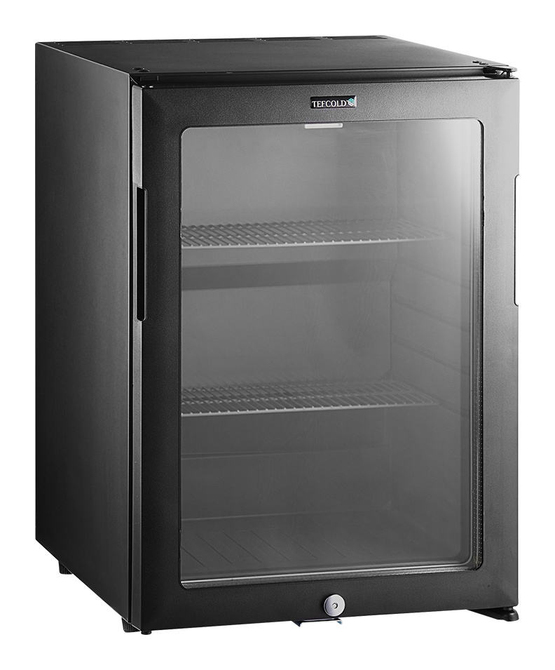 Réfrigérateur professionnel noir 1 porte vitrée positif 35 l - TM44G-1 - Tefcold