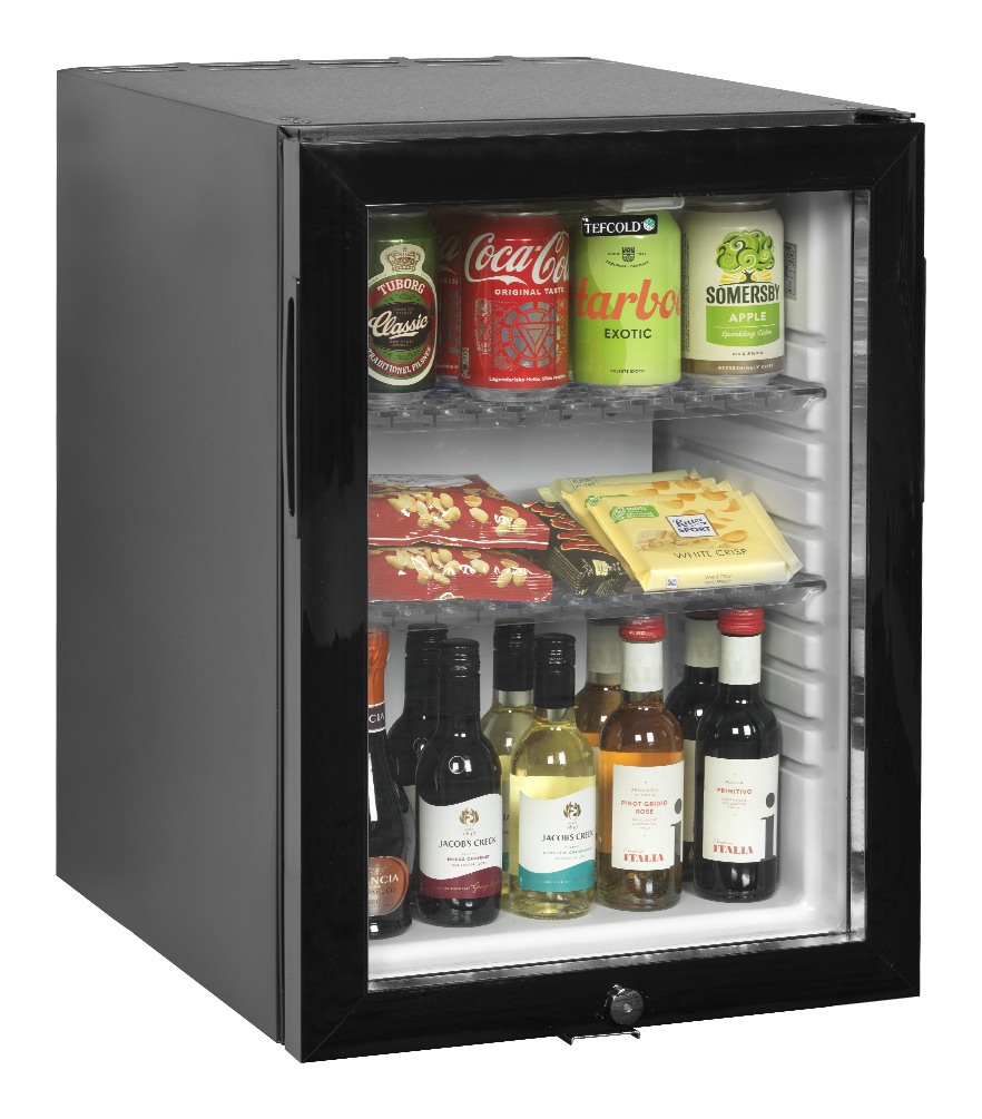 Minibar professionnel noir 1 porte vitrée positive 34 litres - TM45GC - Tefcold en cuisine professionnelle