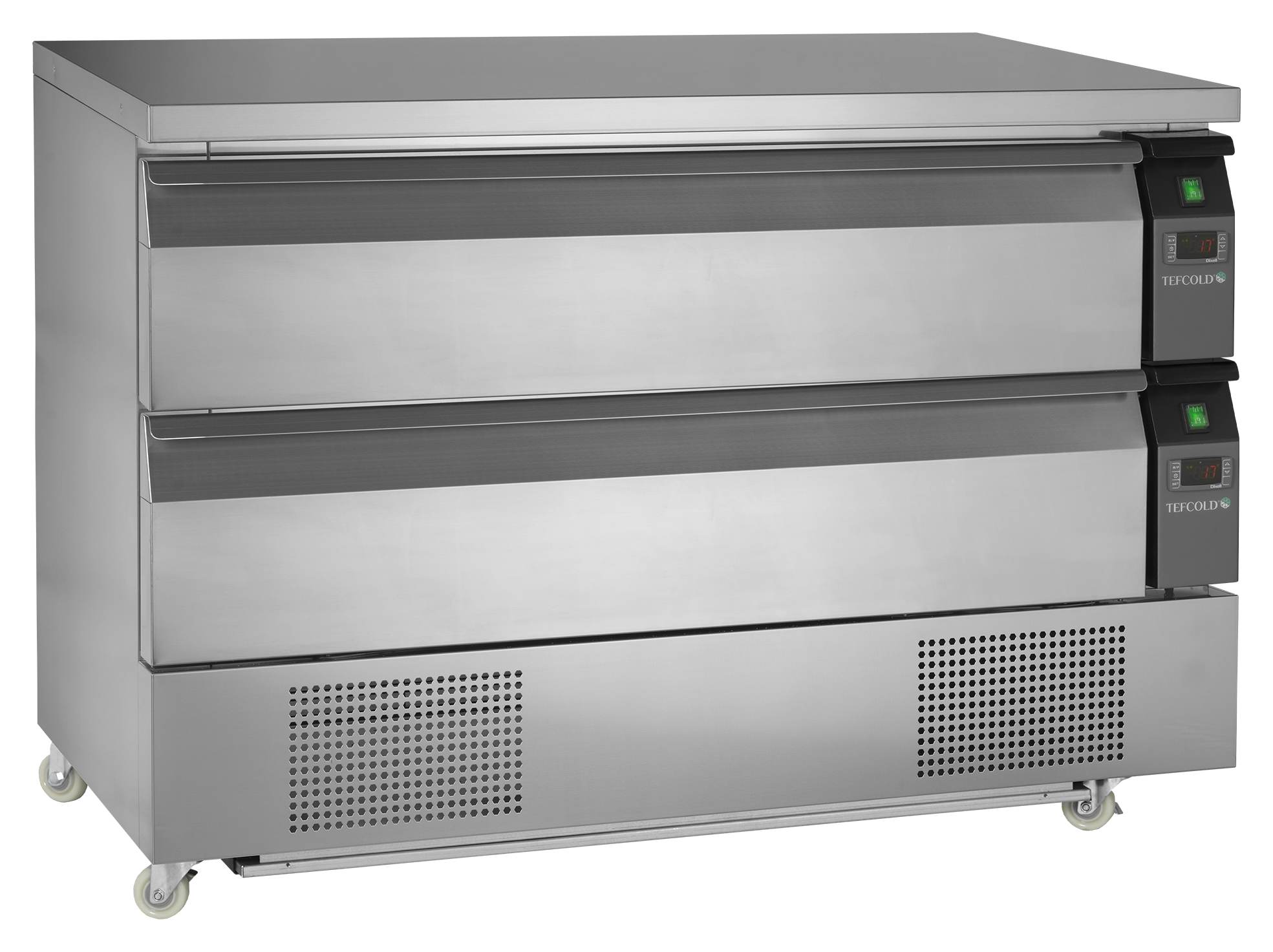 Soubassement réfrigéré 2 tiroirs 154 L positif et négatif - UD2-32 - Tefcold
