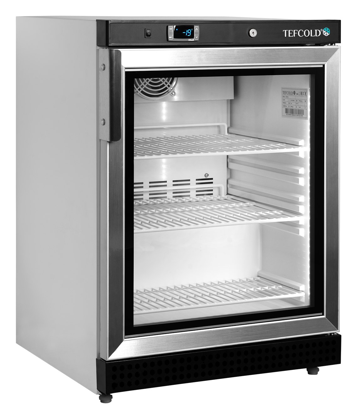 Congélateur professionnel 1 porte vitrée blanc 120 L - UF200VG - Tefcold