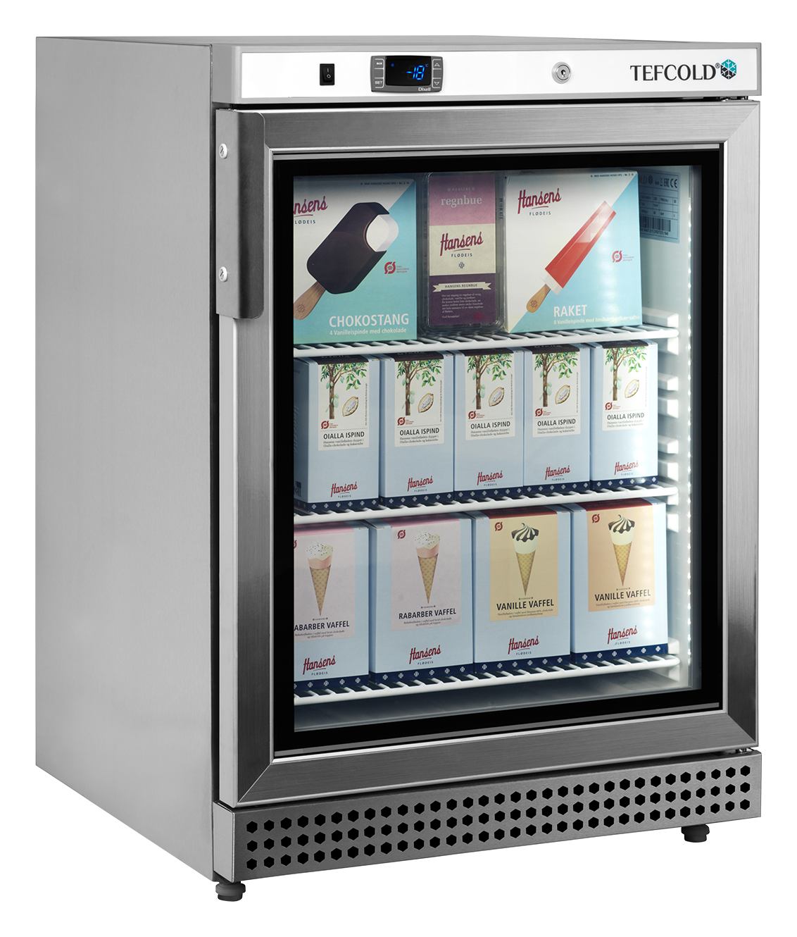 Congélateur coffre professionnel 1 porte vitrée blanc - UF200VSG - Tefcold en cuisine professionnelle