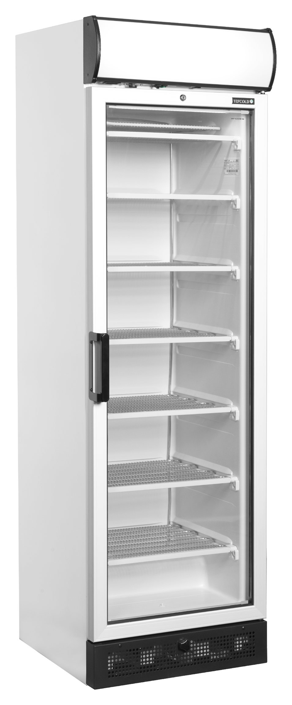 Vitrine négative professionnelle 1 porte vitrée chromé 270 l - UFFS371GCP - Tefcold