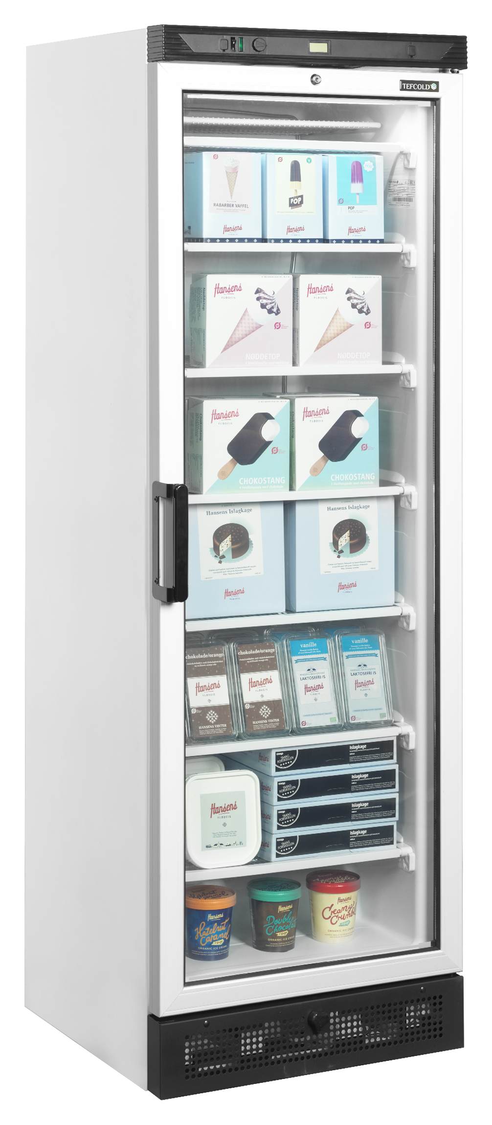 Vitrine négative professionnelle 1 porte vitrée chromé 270 L - UFFS371G - Tefcold en cuisine professionnelle