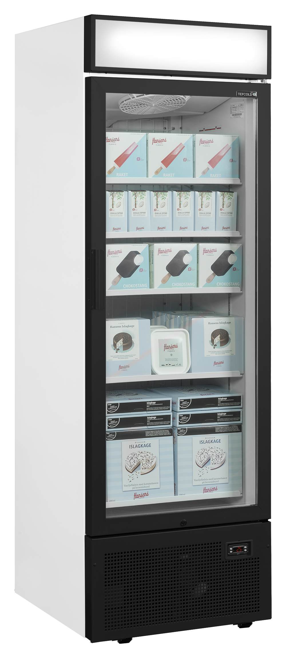 Vitrine négative professionnelle Blanche 1 porte vitrée -22 à -12 °C - UFSC1450GCP NF - Tefcold en cuisine professionnelle