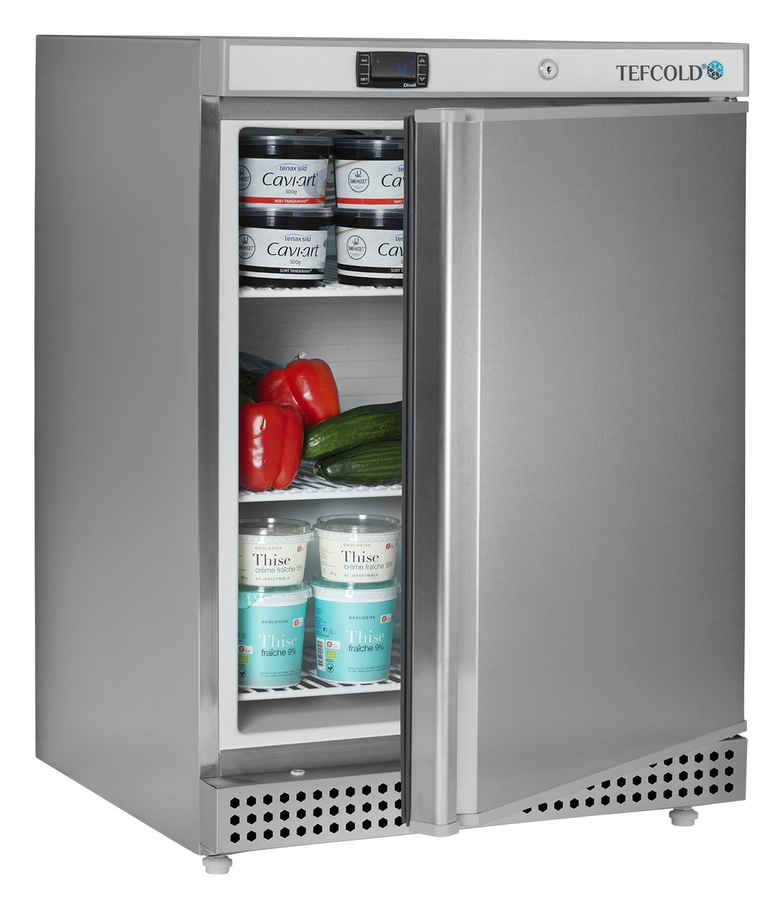 Réfrigérateur professionnel sous comptoir 1 porte pleine 119 L classe A - UR200X1 - Tefcold en cuisine professionnelle