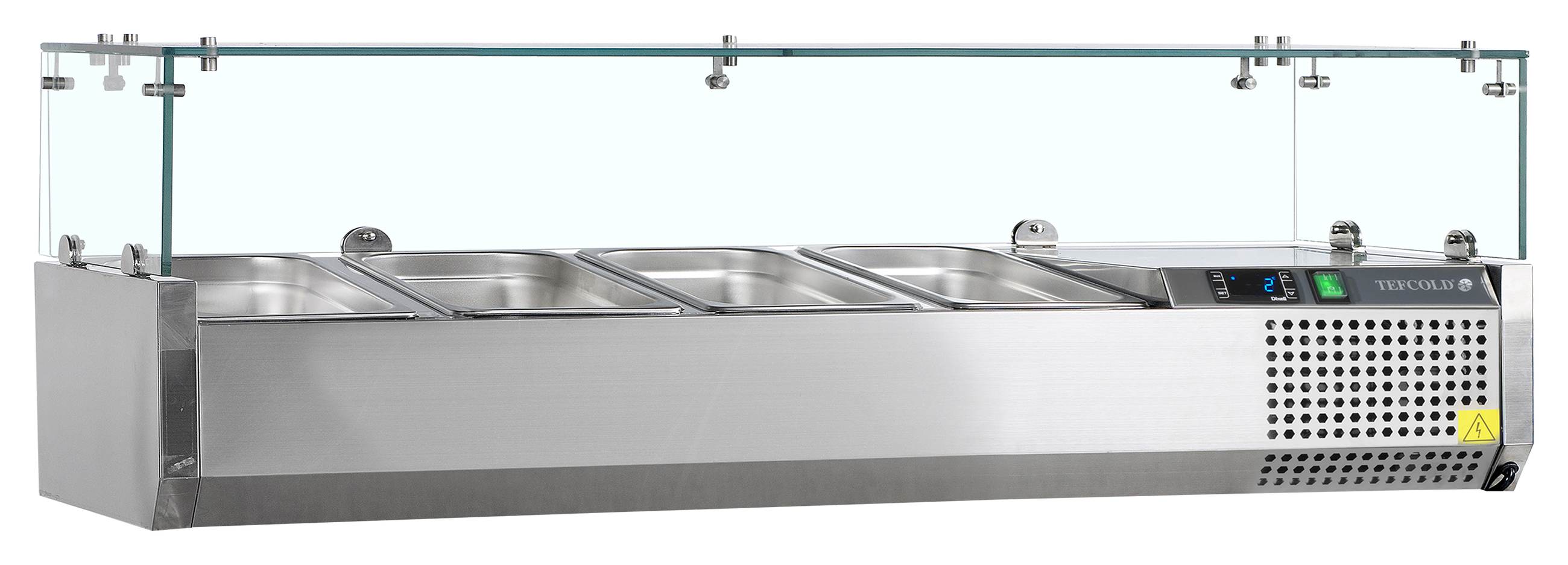 Vitrine réfrigérée professionnelle inox 32 litres positive - VK33-120 - Tefcold