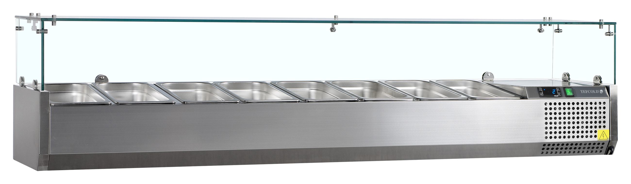 Vitrine réfrigérée professionnelle couvercle inox capacité 69 litres positive - VK38-180 - Tefcold