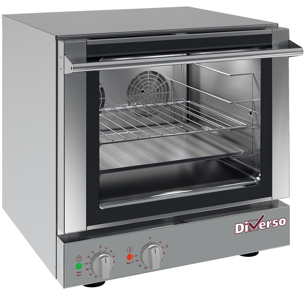 Four à convection professionnel électrique 4 niveaux 460x340 mm commandes mécaniques - WR-B430-1A - Diamond